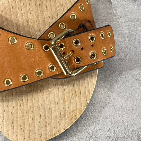 ISABEL MARANT Women's Tan Leather Jaso Eyelet Slide Clog Sandals SZ 9 - Picture 5 of 11